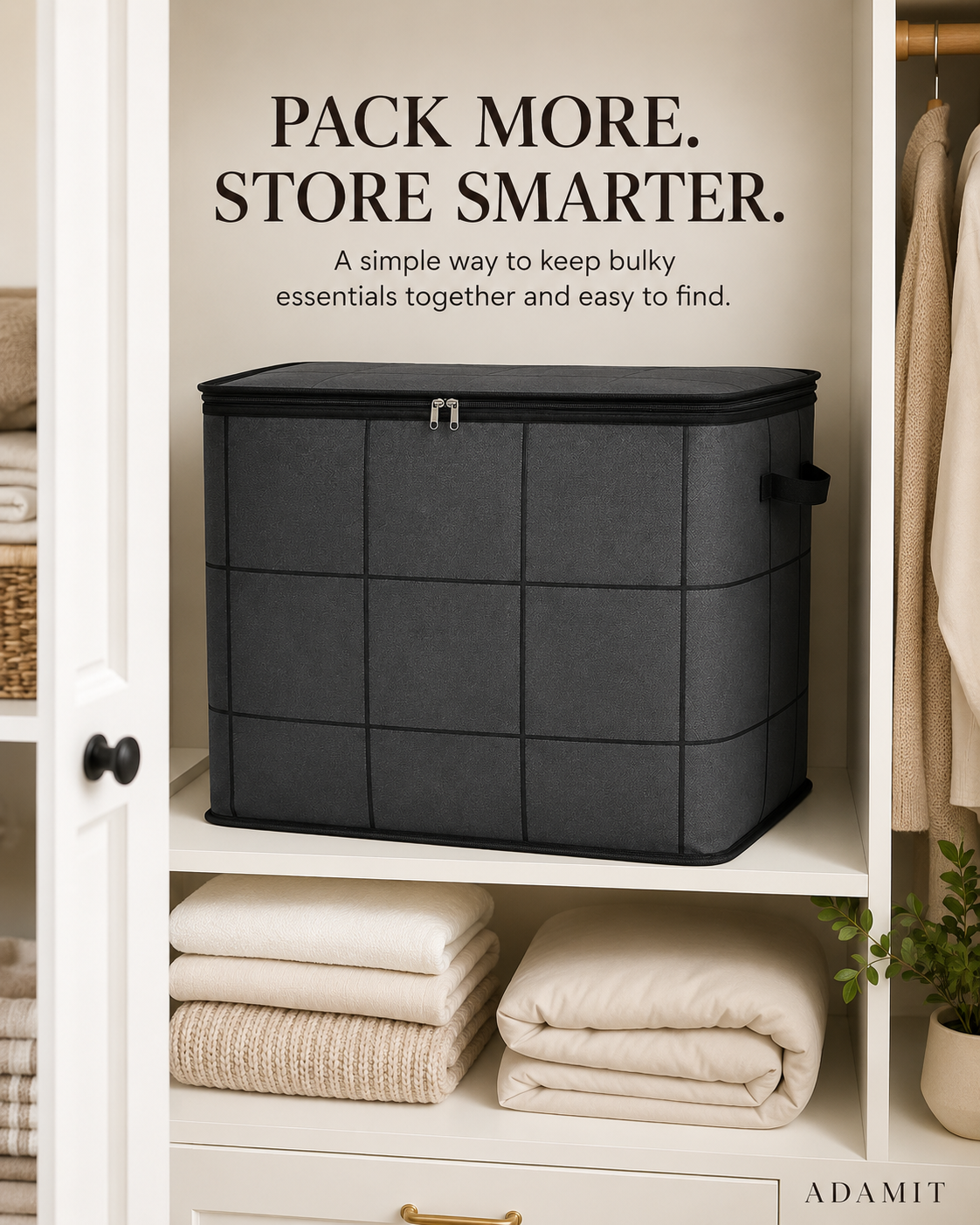 XXL Foldable Storage Bag with Reinforced Handles