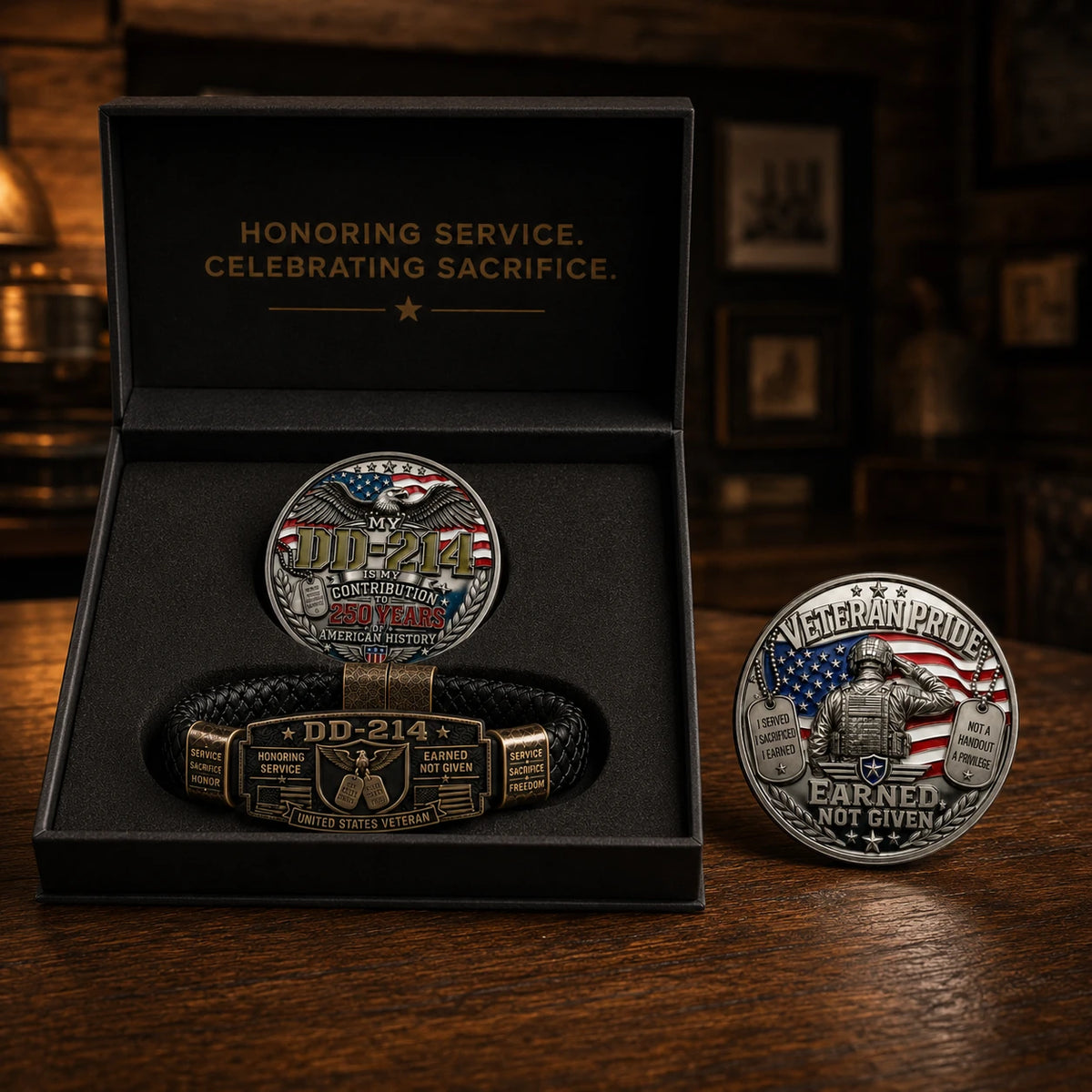 🔥 Limited-Time Sale-dd214-bracelet-coin-custom