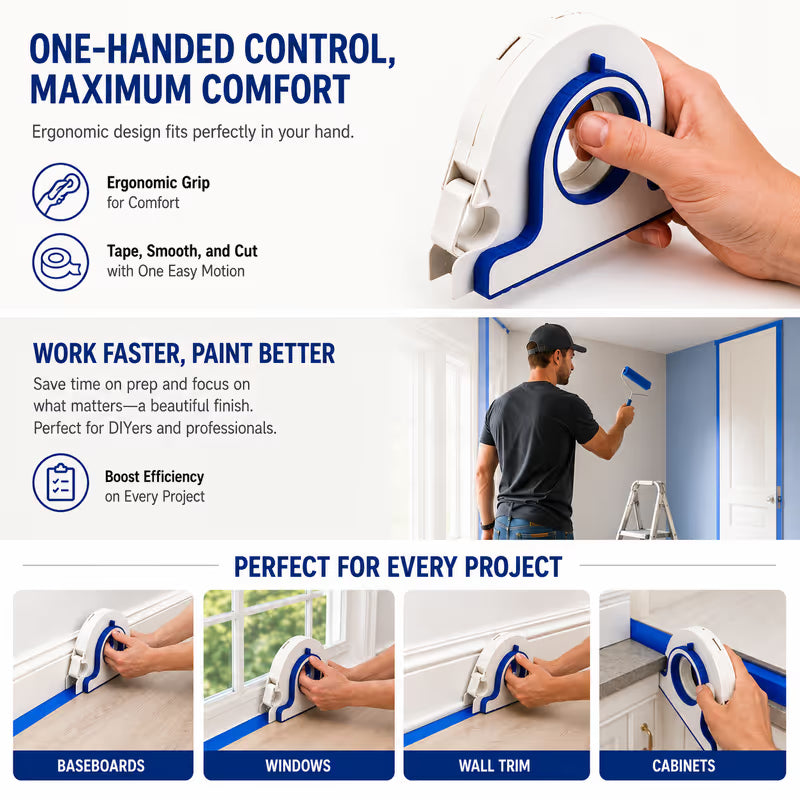 ✨Last Day 50% OFF✨High-efficiency Painter Masking Tape Applicator