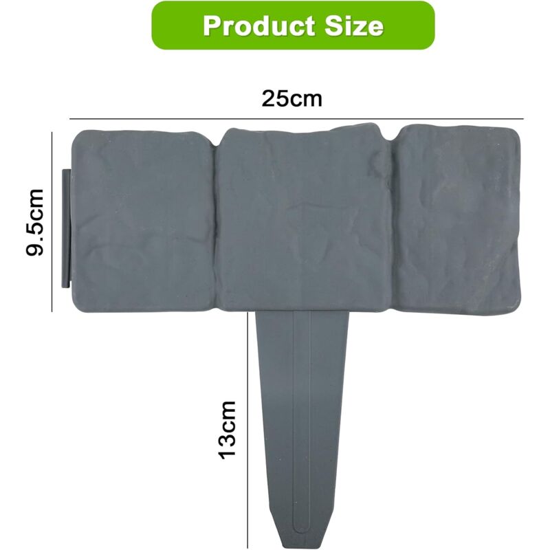 30% off today!-Interlocking Stone-Effect Garden Edging