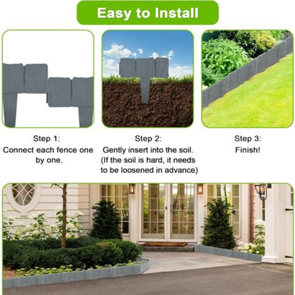 30% off today!-Interlocking Stone-Effect Garden Edging