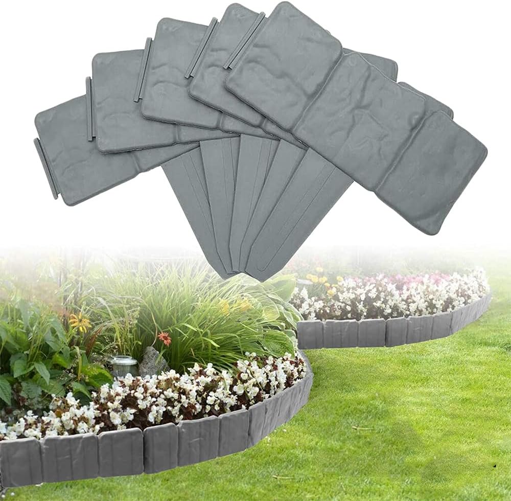 30% off today!-Interlocking Stone-Effect Garden Edging