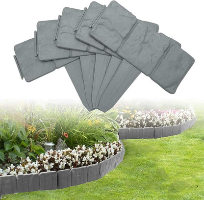 30% off today!-Interlocking Stone-Effect Garden Edging