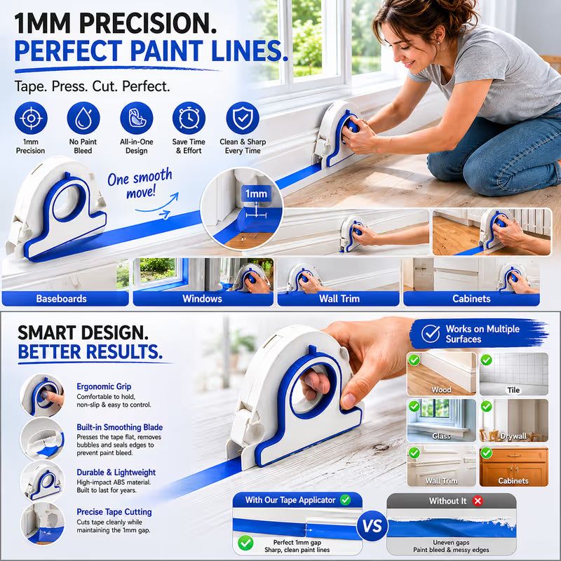 ✨Last Day 50% OFF✨High-efficiency Painter Masking Tape Applicator