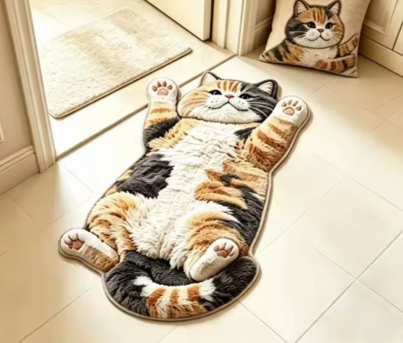 ✨Last Day 50% OFF✨Chubby Tabby Cat Shaped Rug 🐱🤎