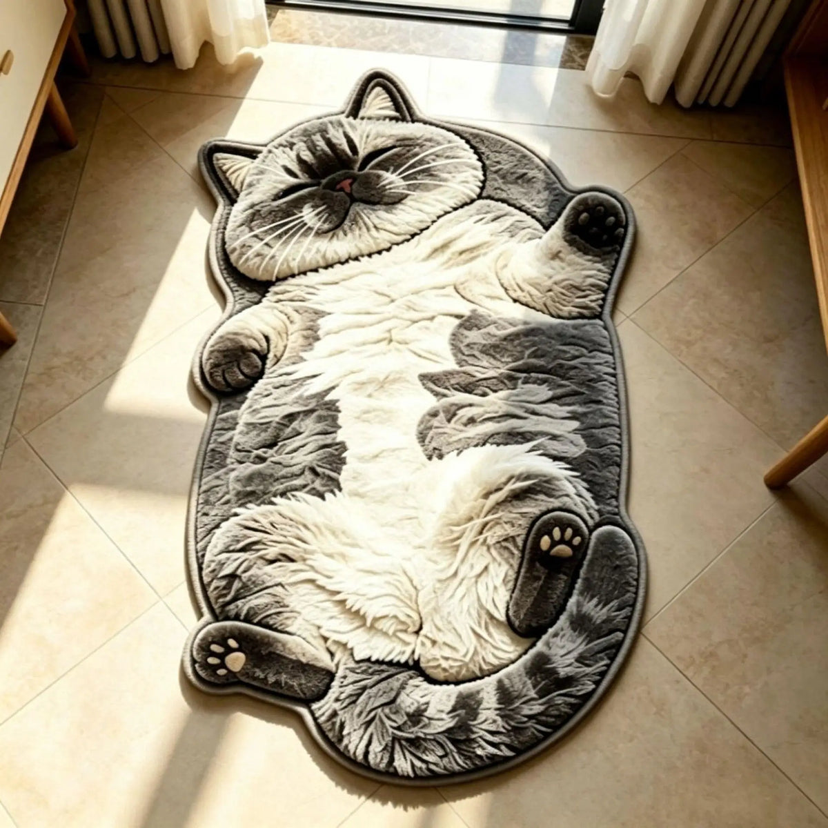 ✨Last Day 50% OFF✨Chubby Tabby Cat Shaped Rug 🐱🤎