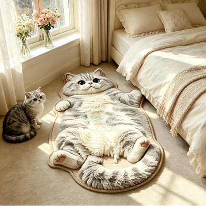 ✨Last Day 50% OFF✨Chubby Tabby Cat Shaped Rug 🐱🤎