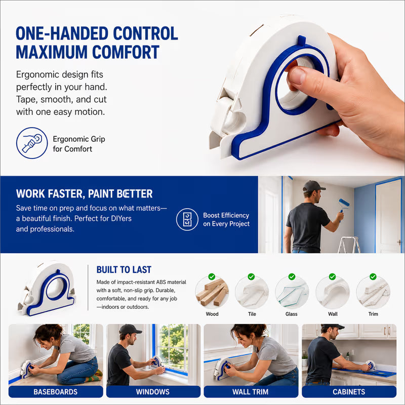 ✨Last Day 50% OFF✨High-efficiency Painter Masking Tape Applicator