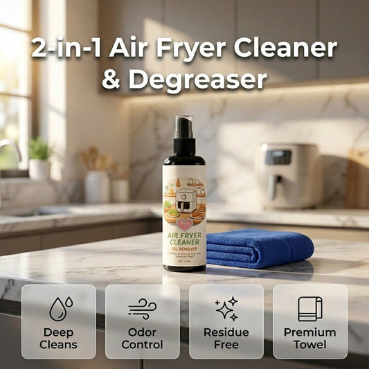 2-in-1 air fryer cleaner and degreaser spray