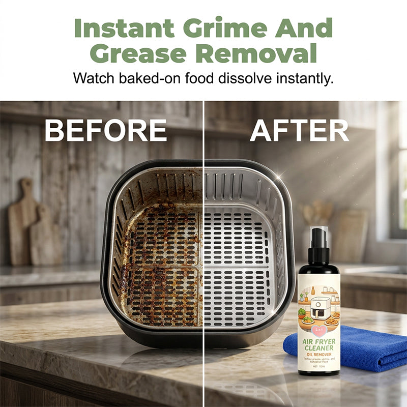2-in-1 air fryer cleaner and degreaser spray