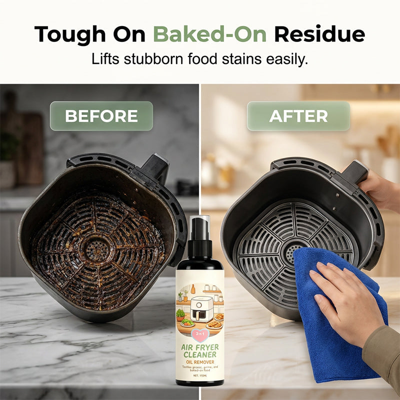 2-in-1 air fryer cleaner and degreaser spray