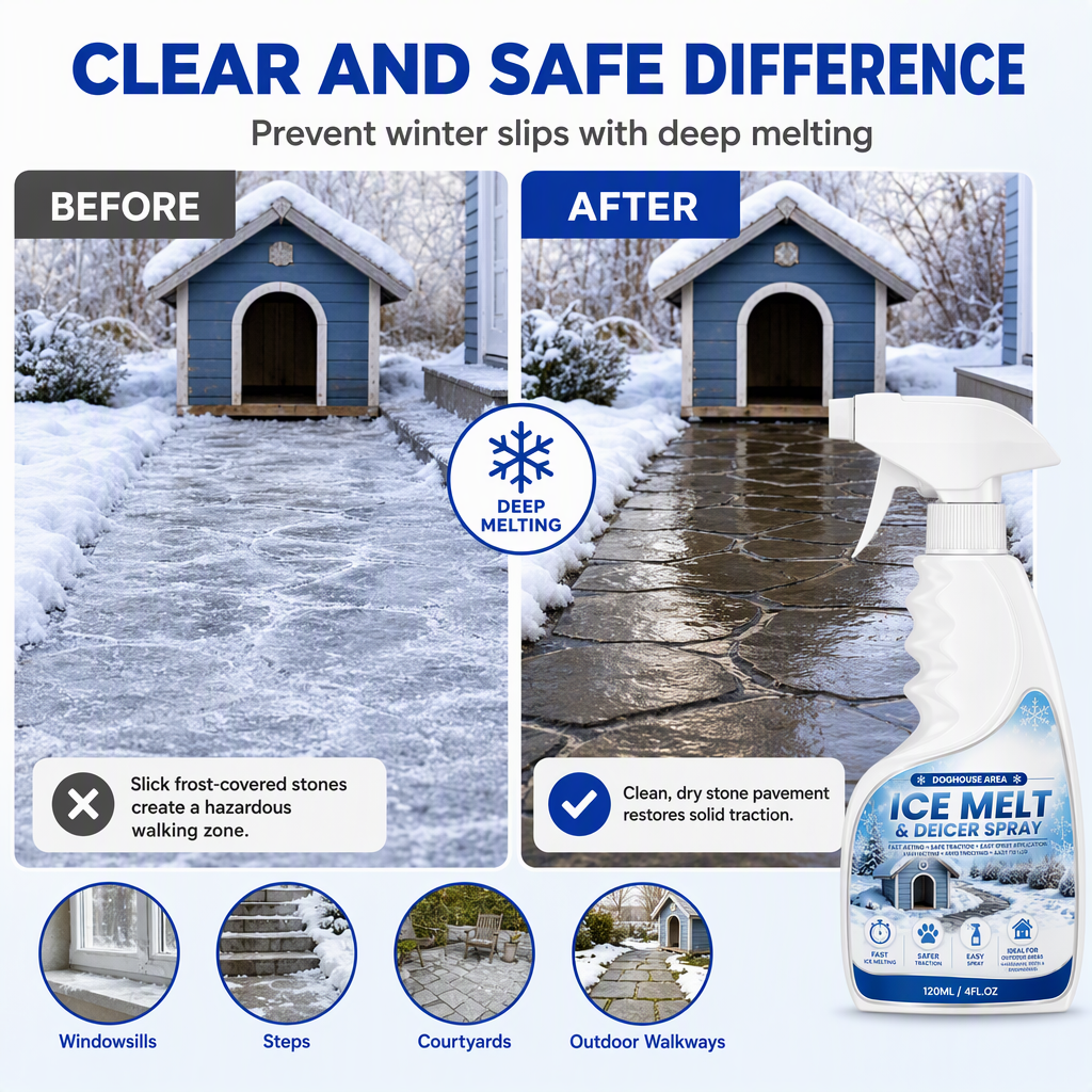 ✨Last Day 50% OFF✨Outdoor De-Icing & Snow Melting Spray – pet-safe, dissolves frost on contact.