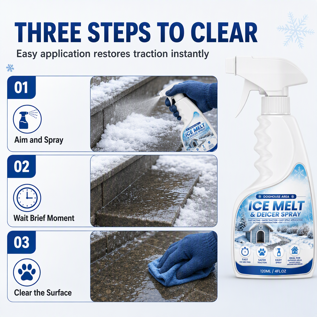 ✨Last Day 50% OFF✨Outdoor De-Icing & Snow Melting Spray – pet-safe, dissolves frost on contact.
